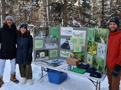 Island Trails board members at Winter Woodlot Tour